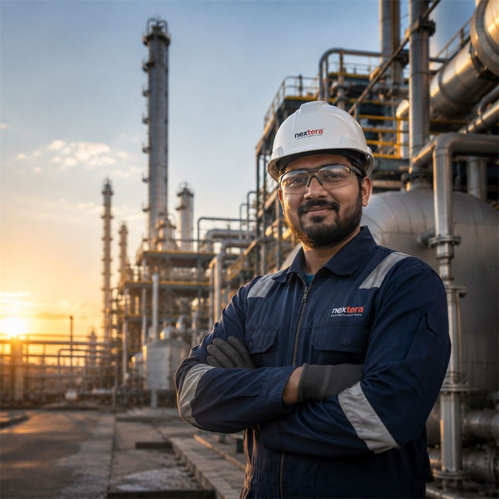 Nextera Insulations engineer at a refinery in the UAE, ready to help with your insulation specification